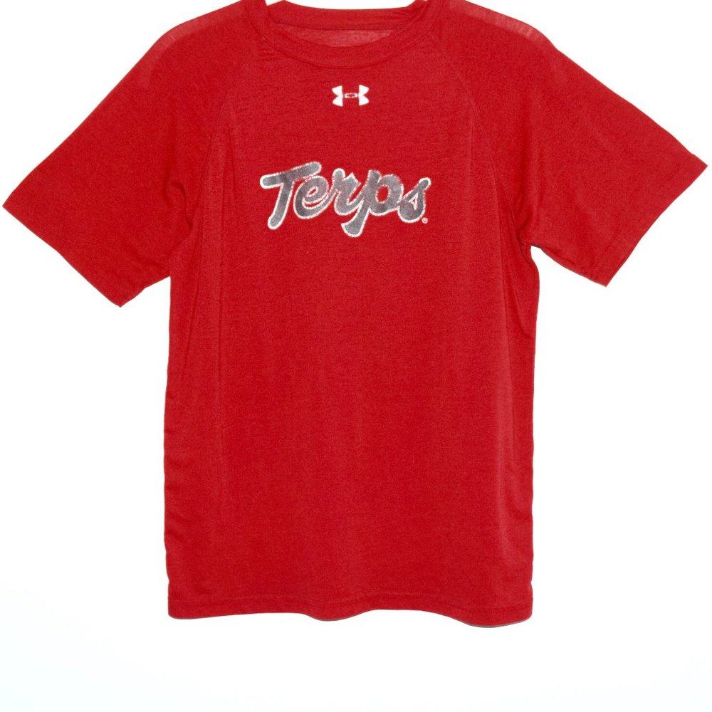 Under Armour Maryland Terps Crewneck Short Sleeve T-Shirt in Red - Large